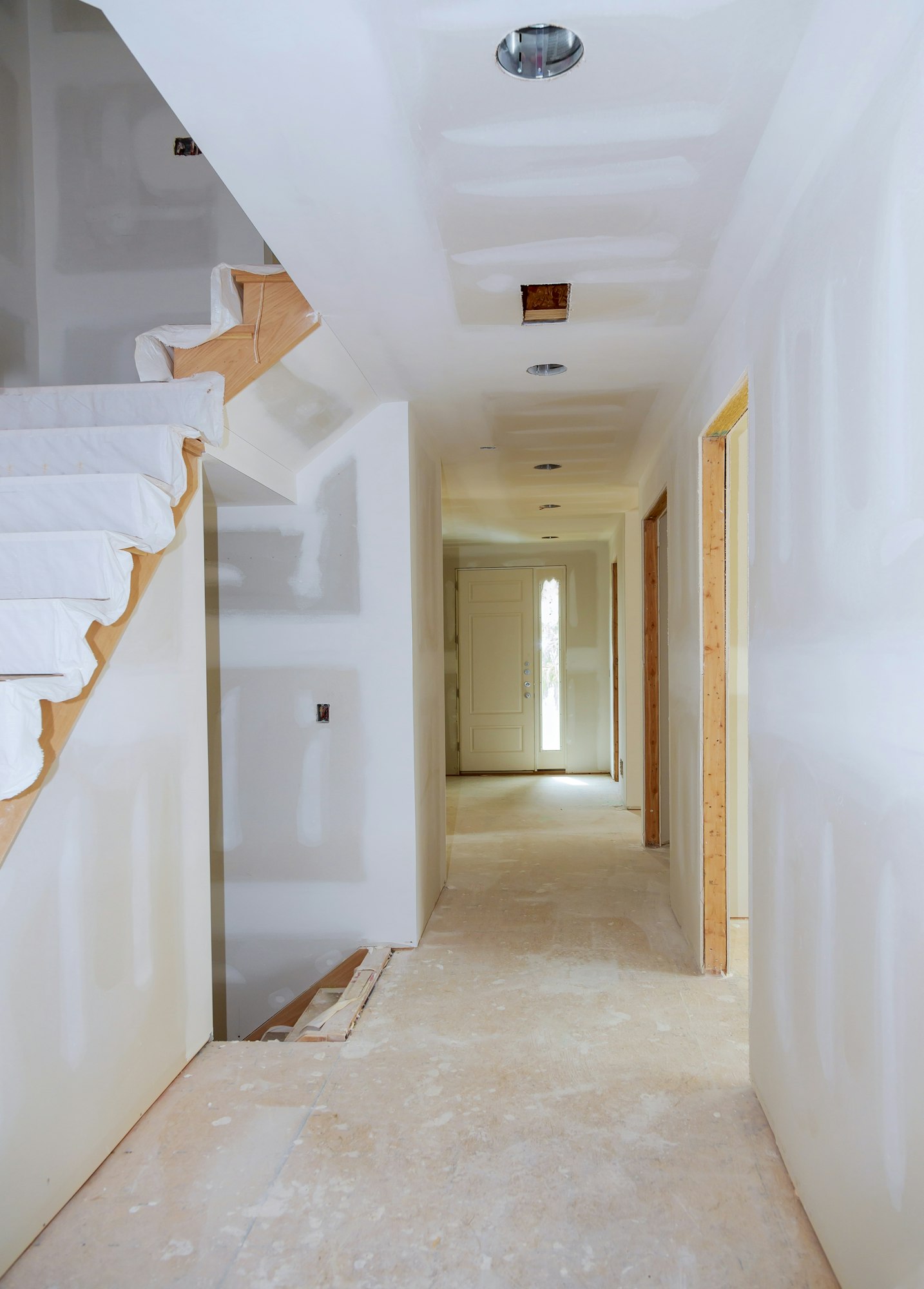 Renovation of finished Sheetrock in New Home Construction